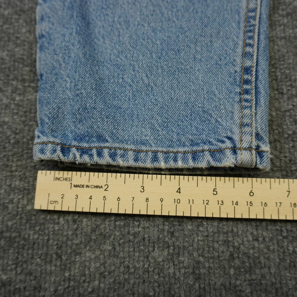 Vintage Levis 550 Relaxed Fit Tapered Mens Light Wash Orange Tab Jeans 34x32 90s